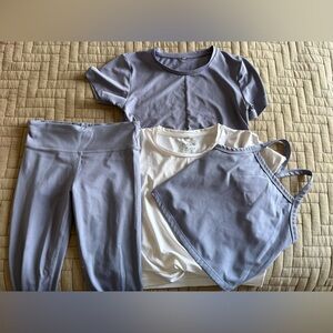 H&M Girls Light Gray Activewear Set